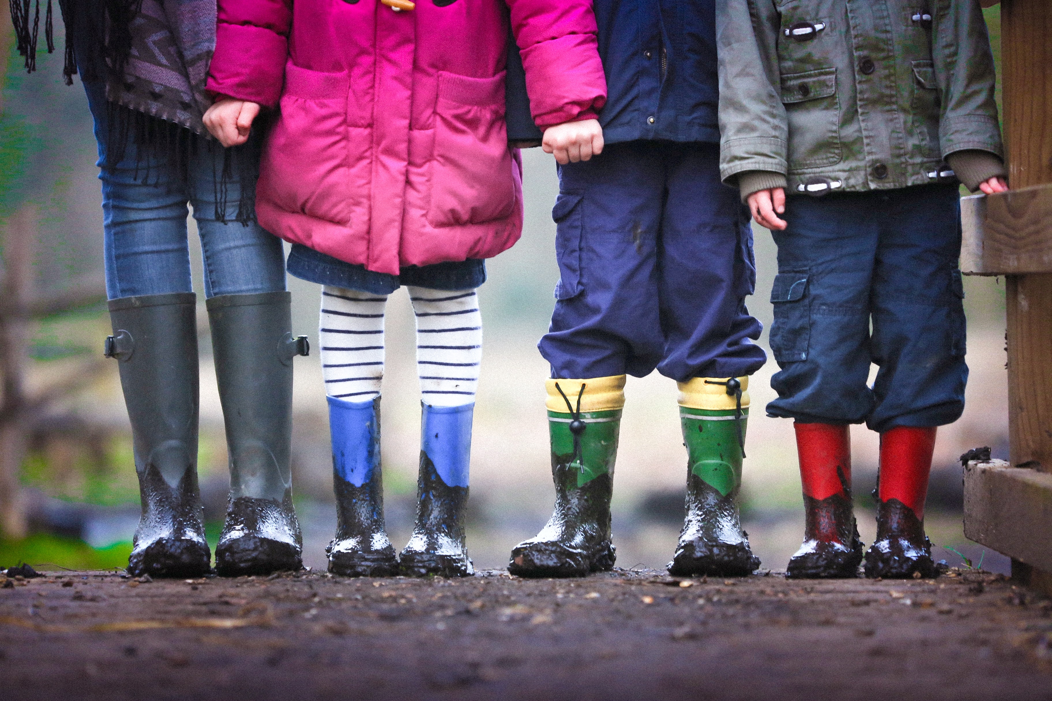 Kids in wellies