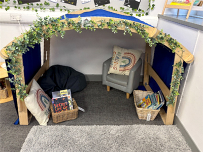 Photo of chairs in reading corner